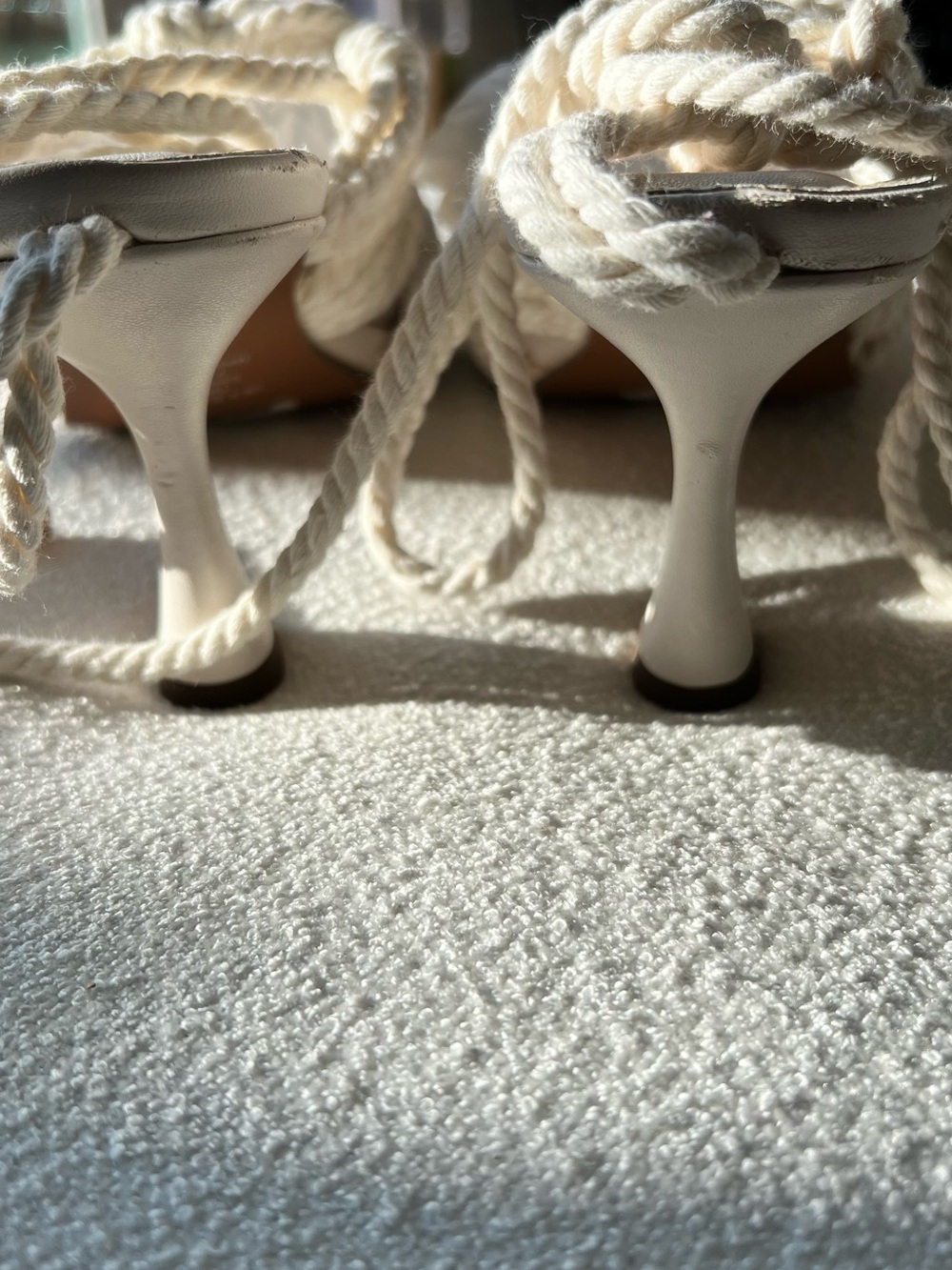 ASOS Handwoven Rope Lace-Up Sandals - Cream - Picture 7 of 13